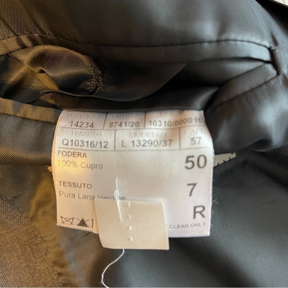Canali Made In Italy Men Suit Jacket 100% Wool Size 50R *READ*